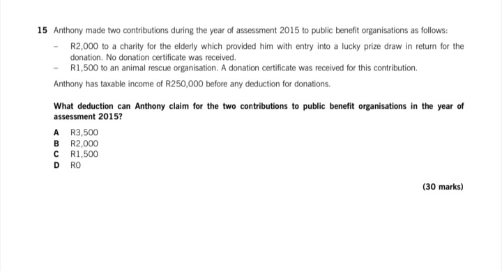 the MCQs on the lined pages of the answer booklet. Each question