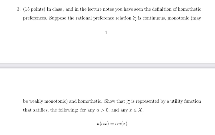 3. (15 points) In class , and in the lecture notes