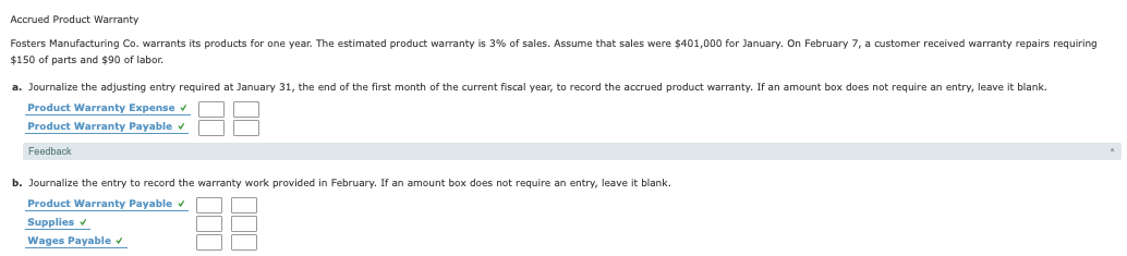 it blank. Vacation Pay Expense Vacation Pay Payable Feedback (b) Provide the