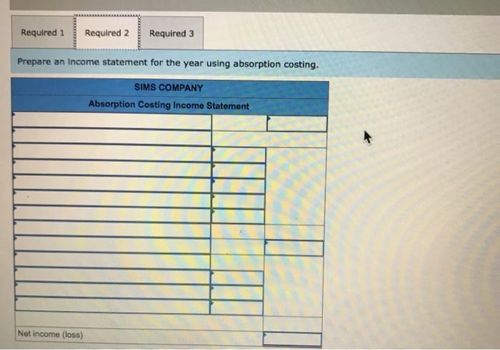 1, 2017. Its cost and sales information for this year follows. $