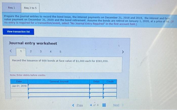 paid annually on December 31, and a maturity date of December 31,