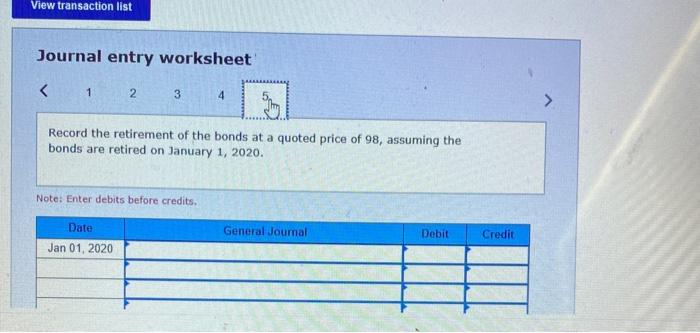 when recording interest in the final year Required: 1. Prepare a bond
