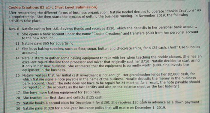  Cookie Creations 03 al-c (Part Level Submission) After researching the different