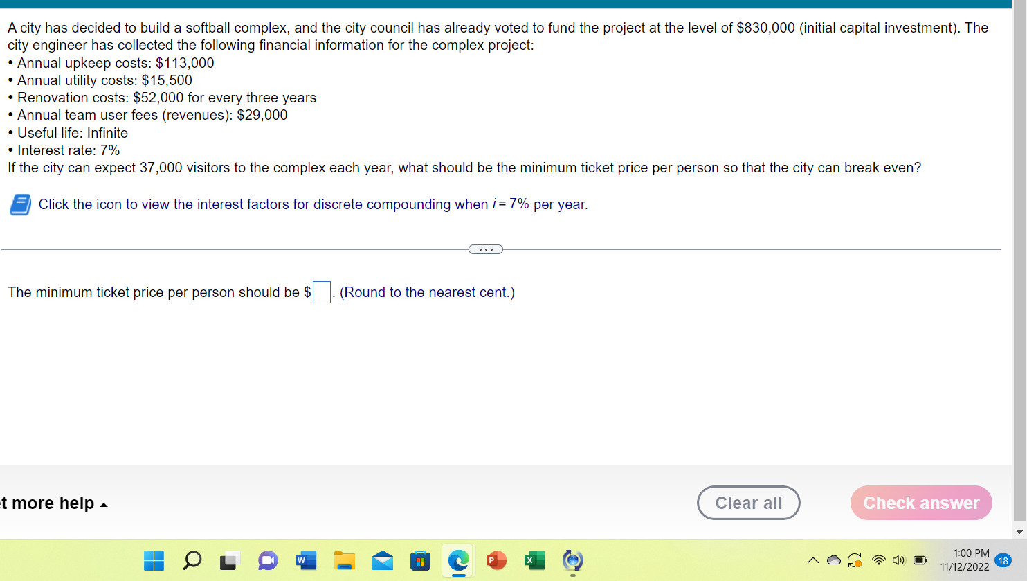  A city has decided to build a softball complex, and the