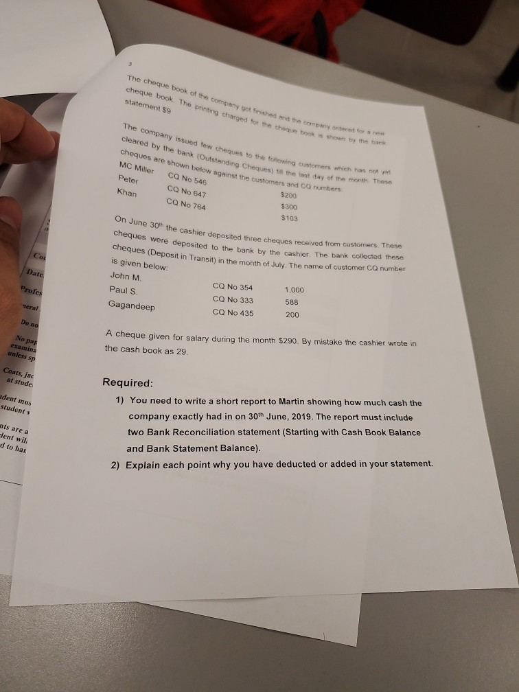 in GTA and dealing with different company maintains its bank account with