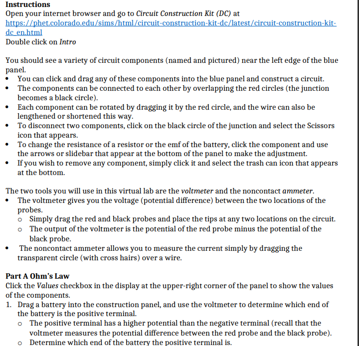Physics Online Lab QuestionsThis is an online simulation to investigate relationships between
