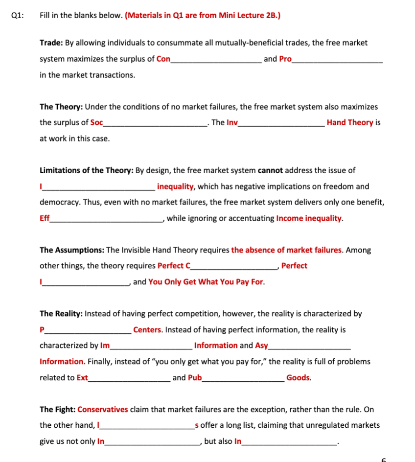 Fill in the blanks below. [Materials in 0,1 are from Mini