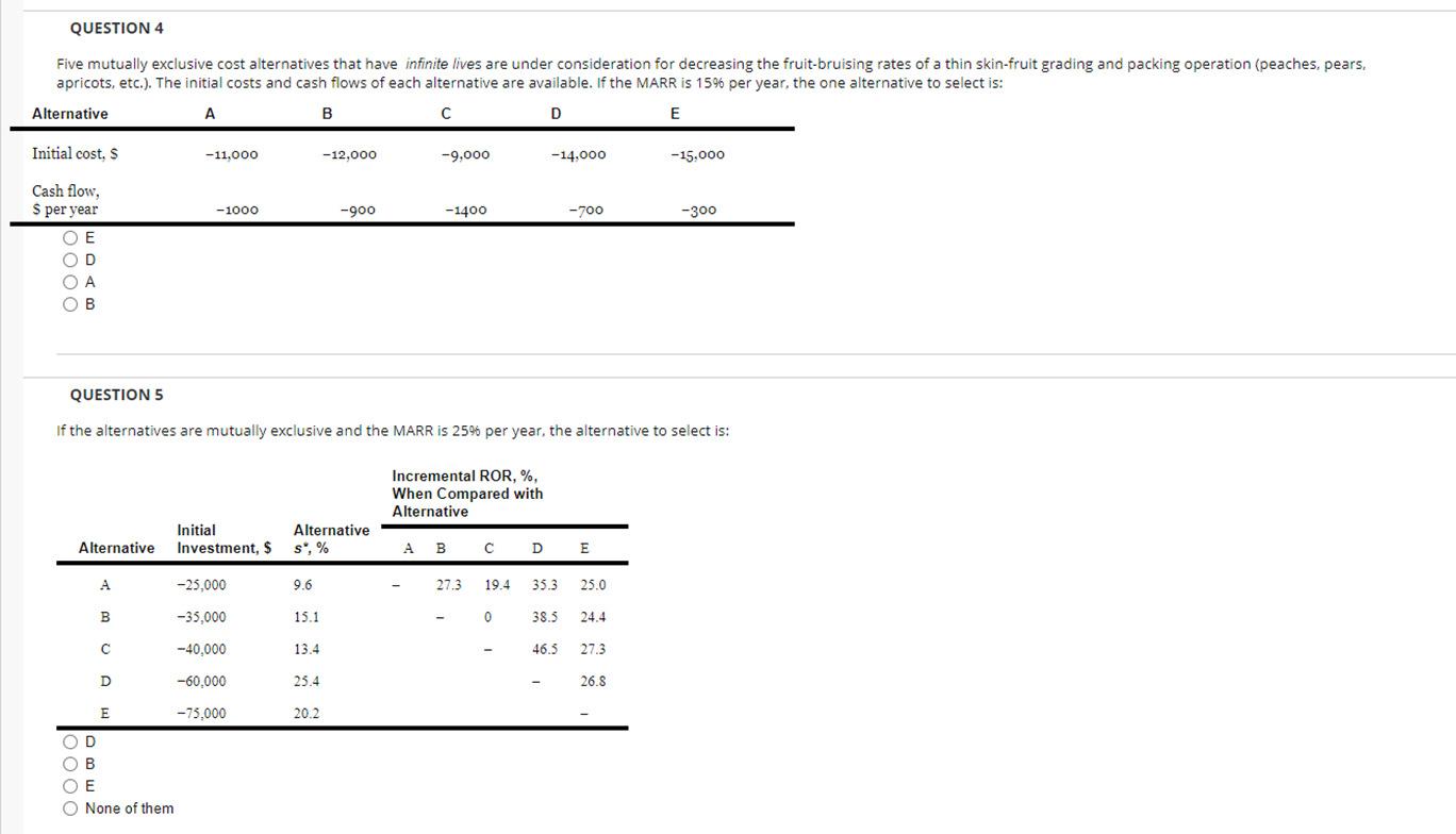 equal to the MARR. O The borrowing rate, ib, is usually greater