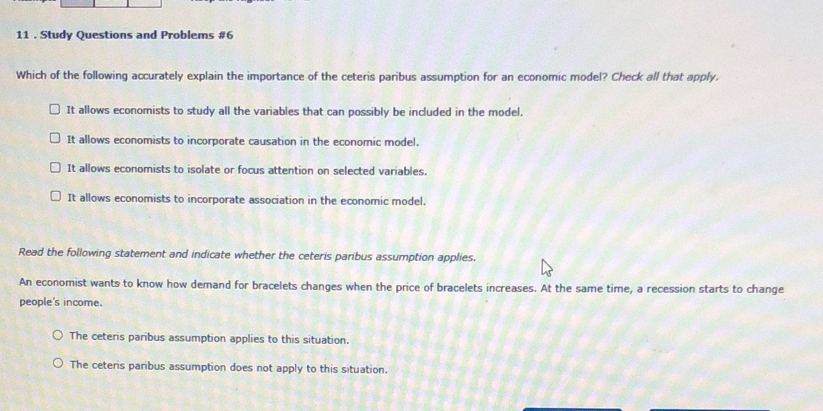 Pls 11 . Study Questions and Problems #6 Which of the following