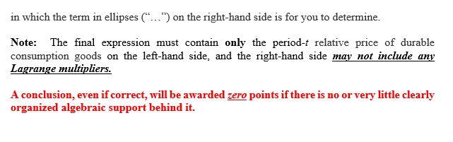 stated above, provide (in an easy-to-read, organized manner) the important algebraic steps