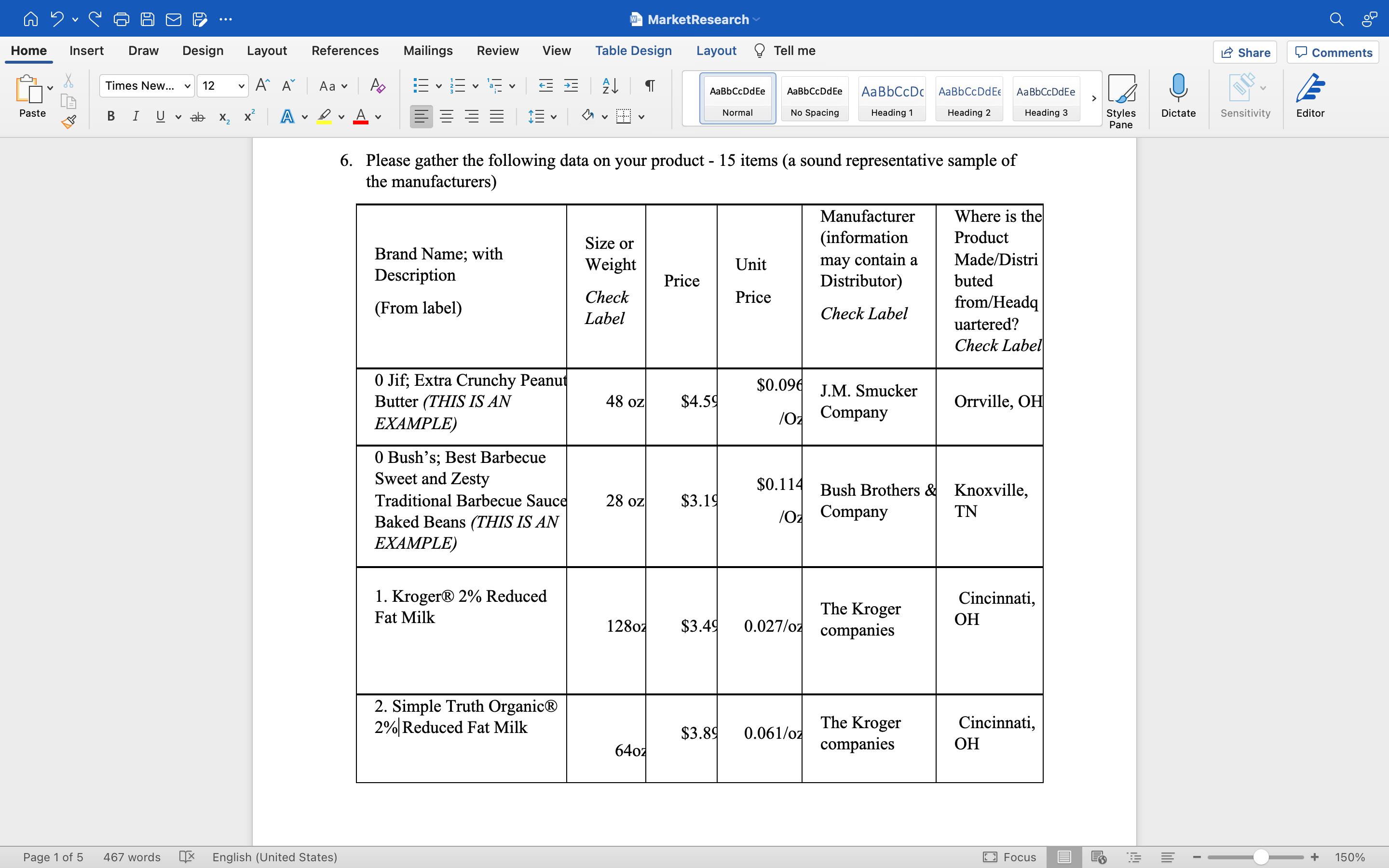 5) Based on your data - Calculate the 1 Firm Concentration Ratio