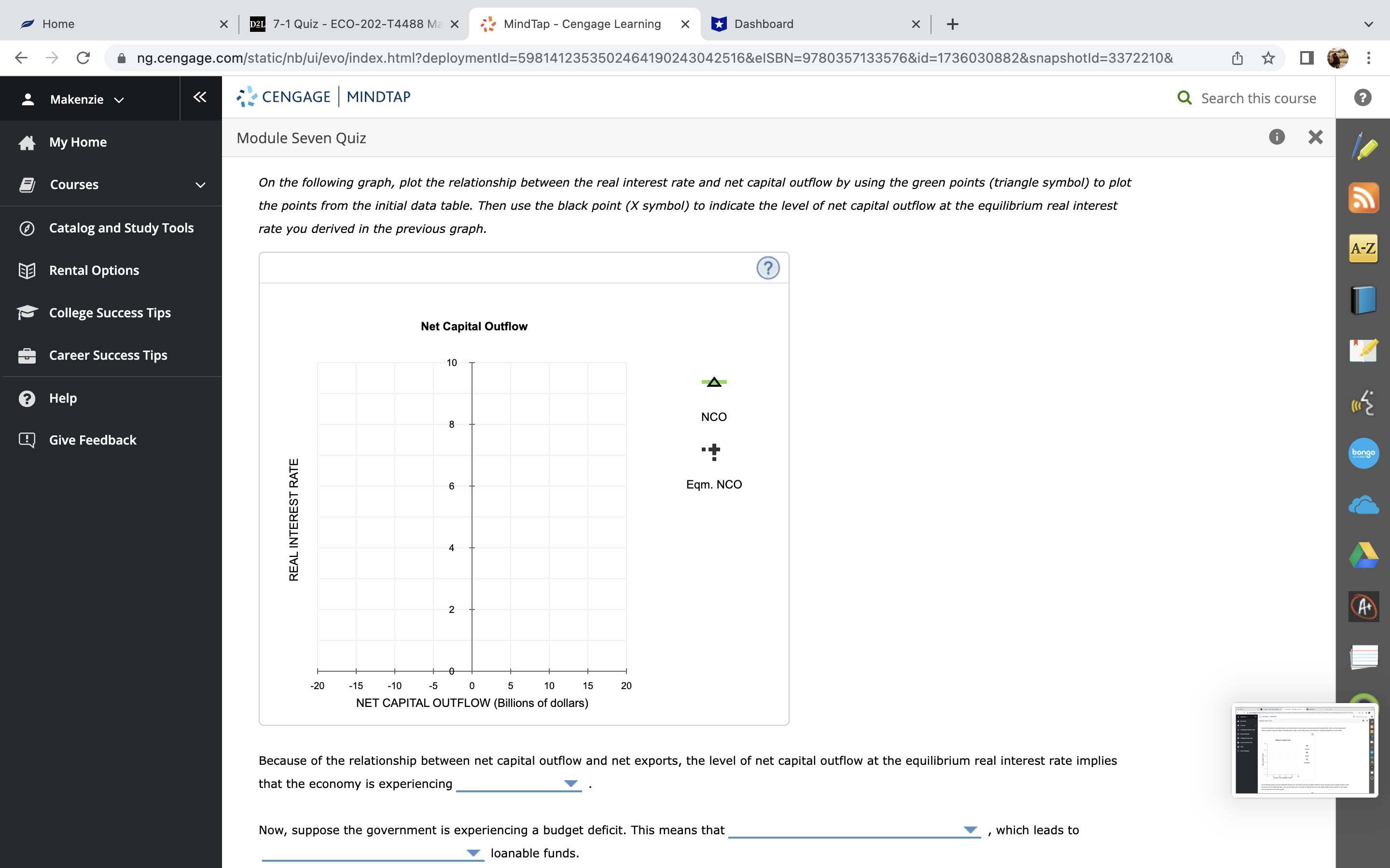 , Cengage Learning X H Dashboard X I + v 6 C