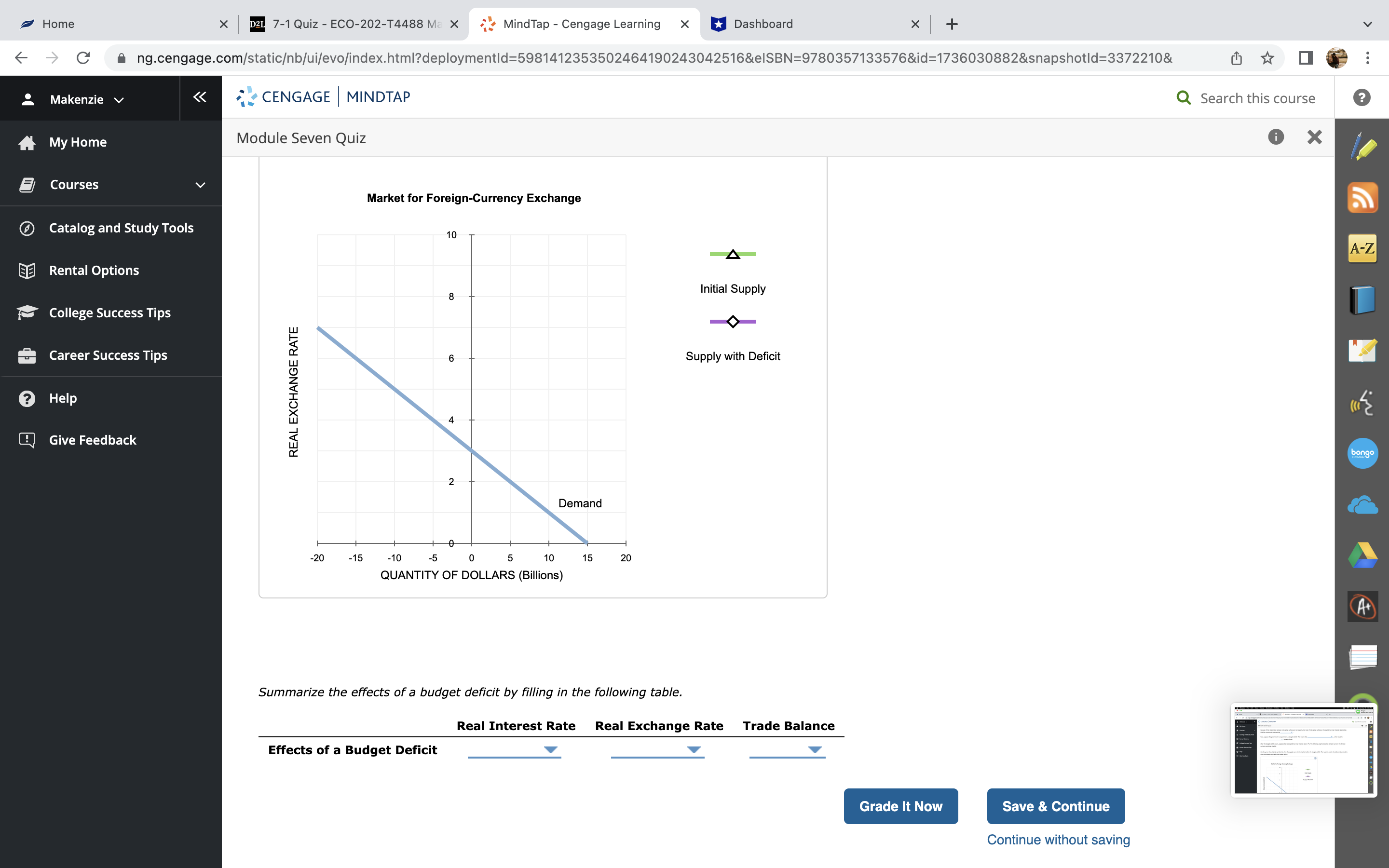 I MINDTAP Q Search this course 0 My Home Module Seven Quiz