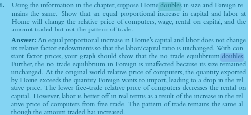 4. Using the information in the chapter, suppose Home doubles in