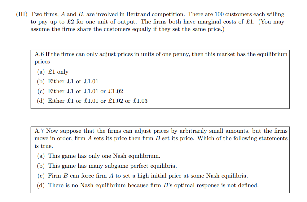 z2 is fixed in the short run. A.4 This firm has an