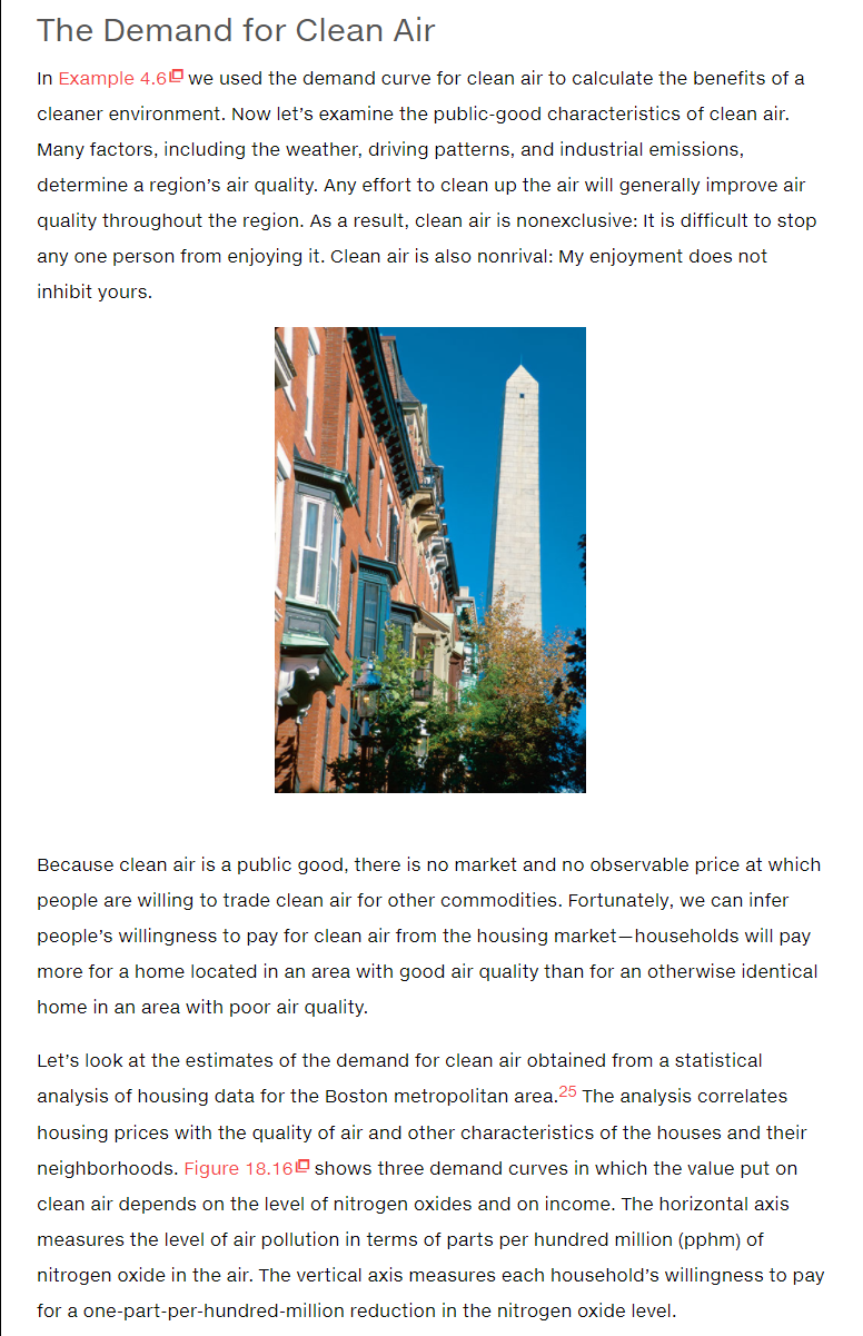  The Demand for Clean Air In Example 4.6L\" we used the