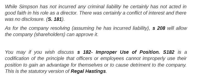  While Simpson has not incurred any criminal liability he certainly has