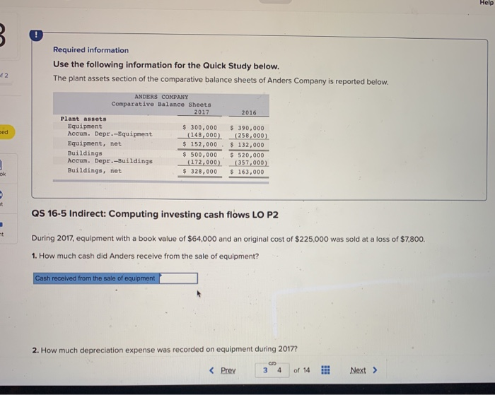  Help Required information Use the following information for the Quick Study