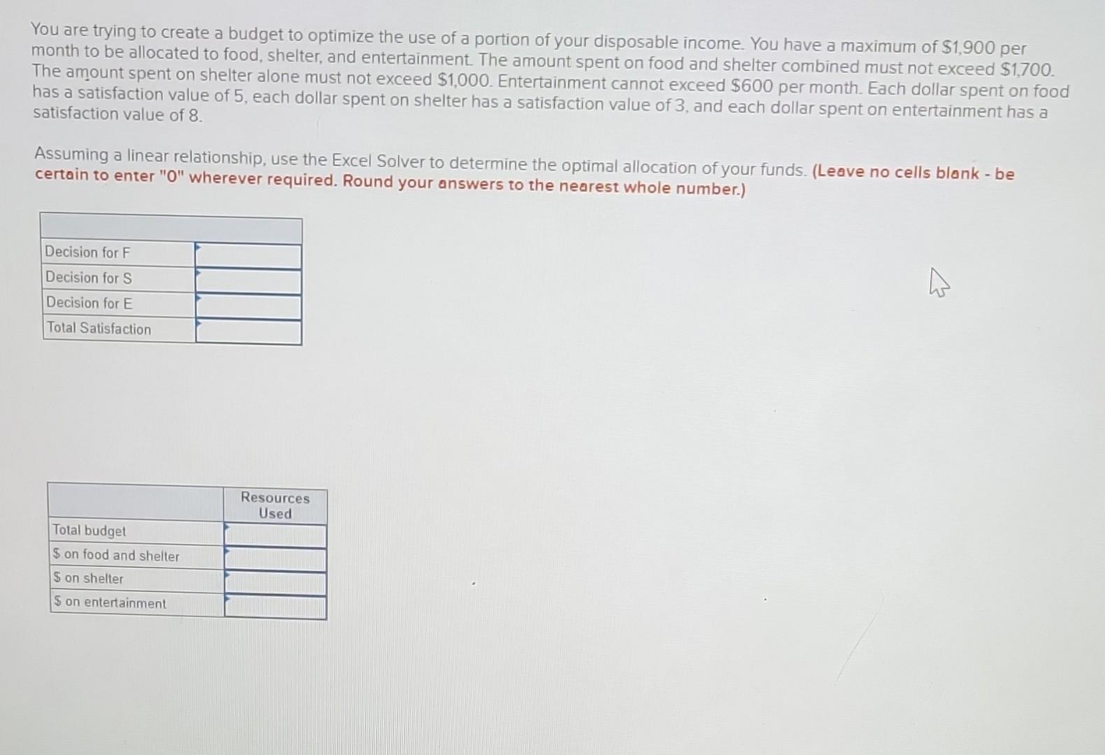 I have no idea how to use Excel Solver You are