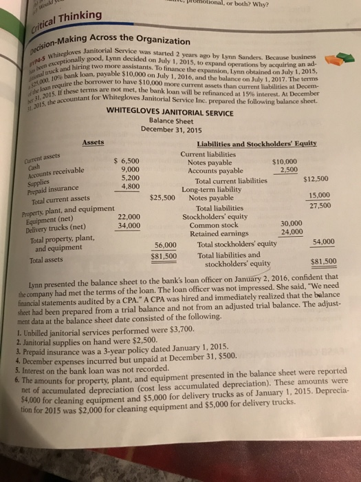  , pomotional, or both? Why? stical Thinking pacision-Making 5 White bon