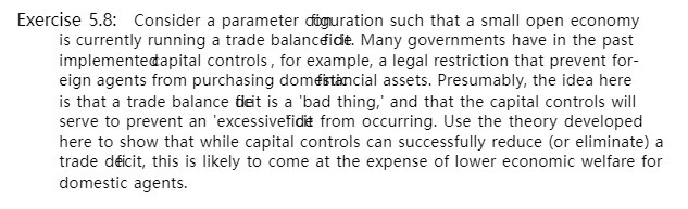 Exercise 5.8: Consider a parameter figuration such that a small open