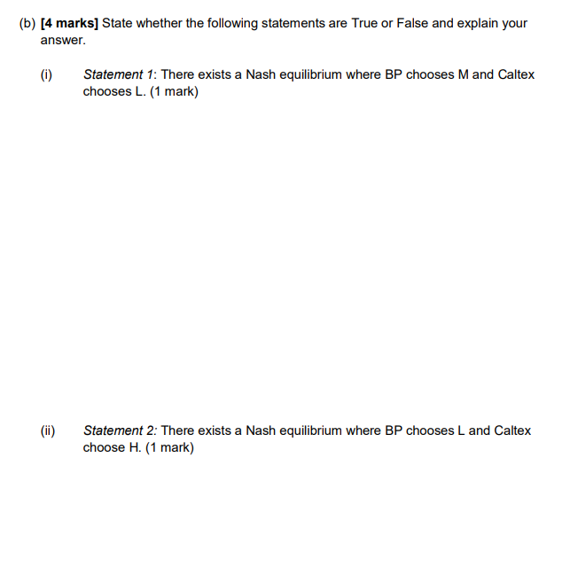 the three prices: 1) High (H): $1.80 a litre; 2) Medium (M):