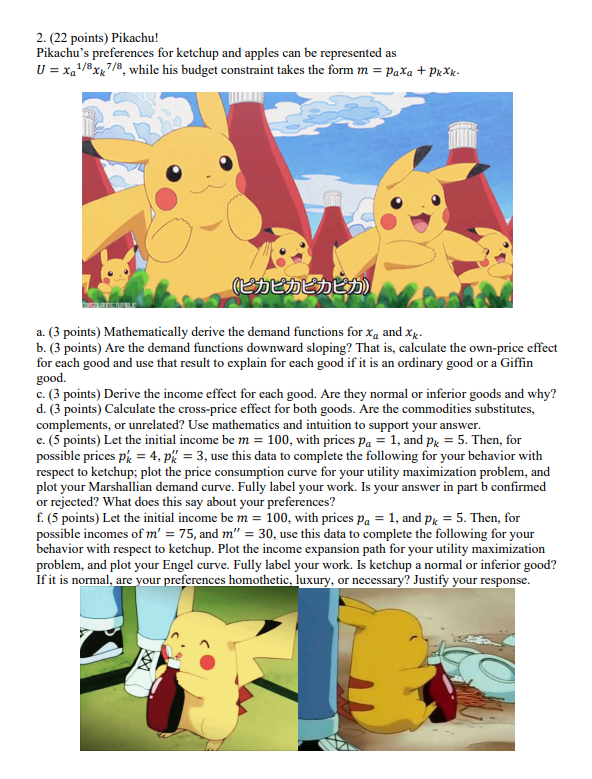 Pls answer clearly 4. Applications and Extensions: Elasticity and Uncertainty (35 points)