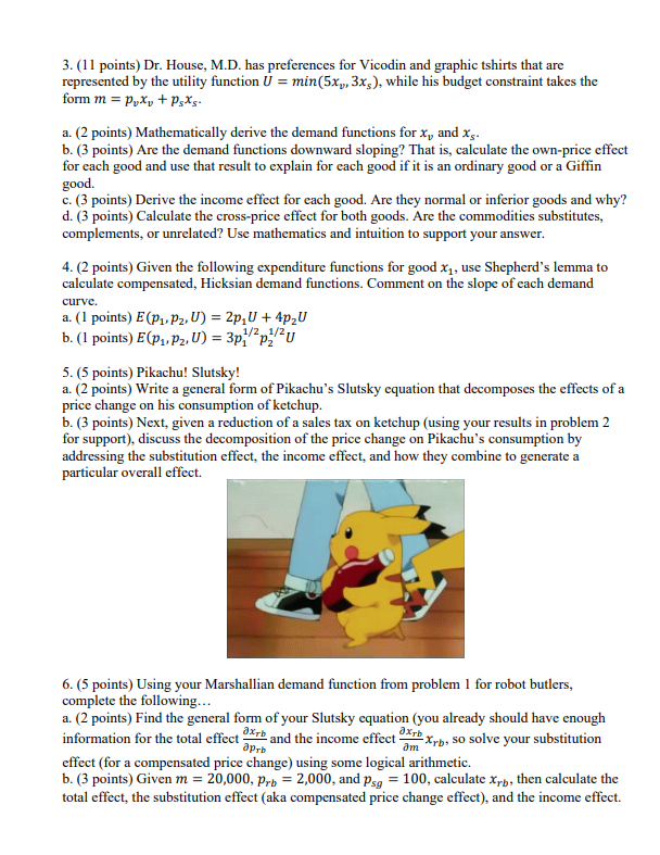 Elasticity . (11] points) Let Marshallian demand for good x1 he x1