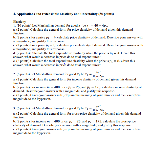 = 4|] - 4311. a. (2 points] Calculate the general form for