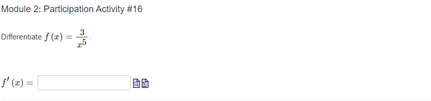 The order of the list does not matter.Module 2: Participation Activity #4