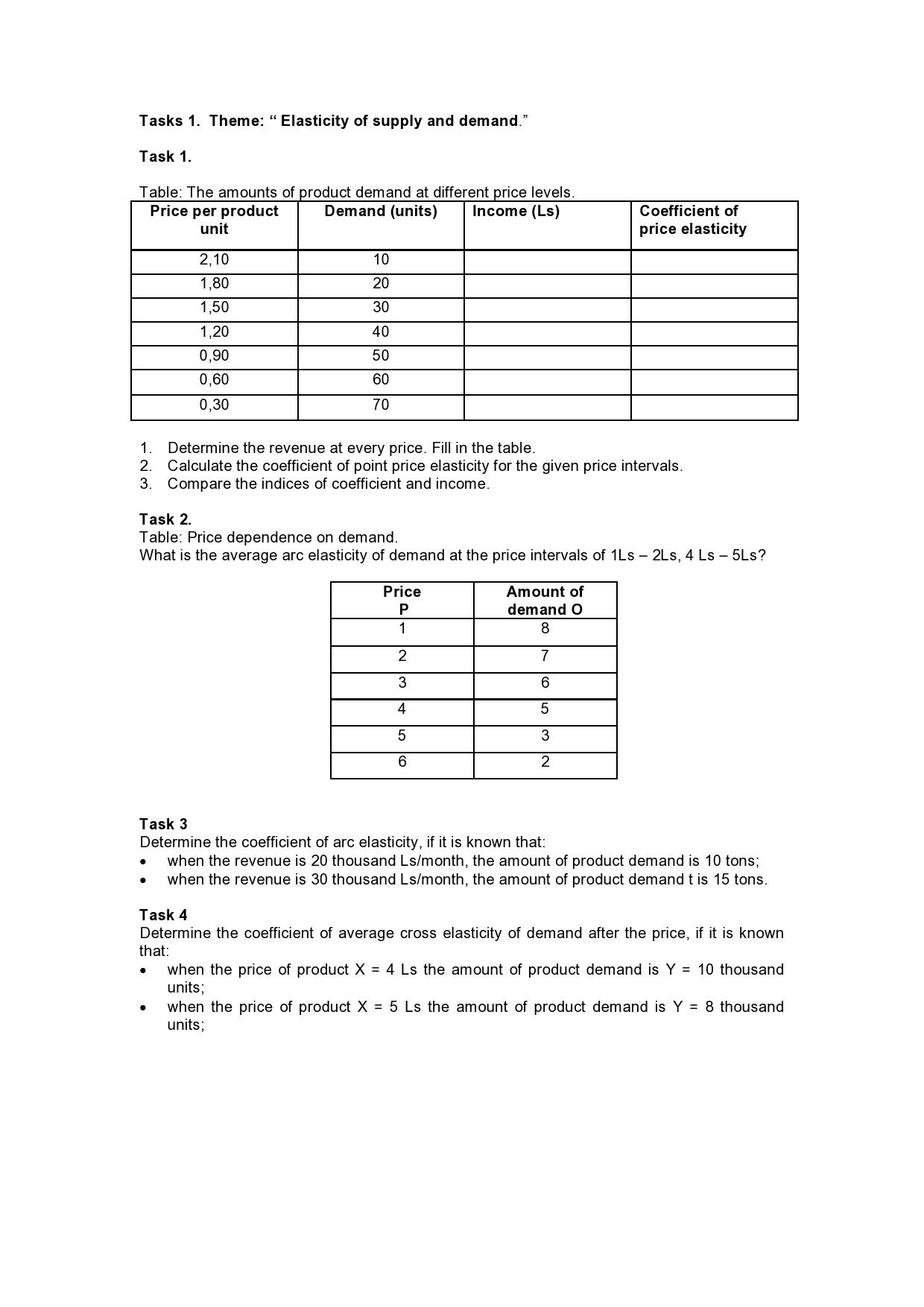 Please solve this problem and give me correct answer please Tasks 1.
