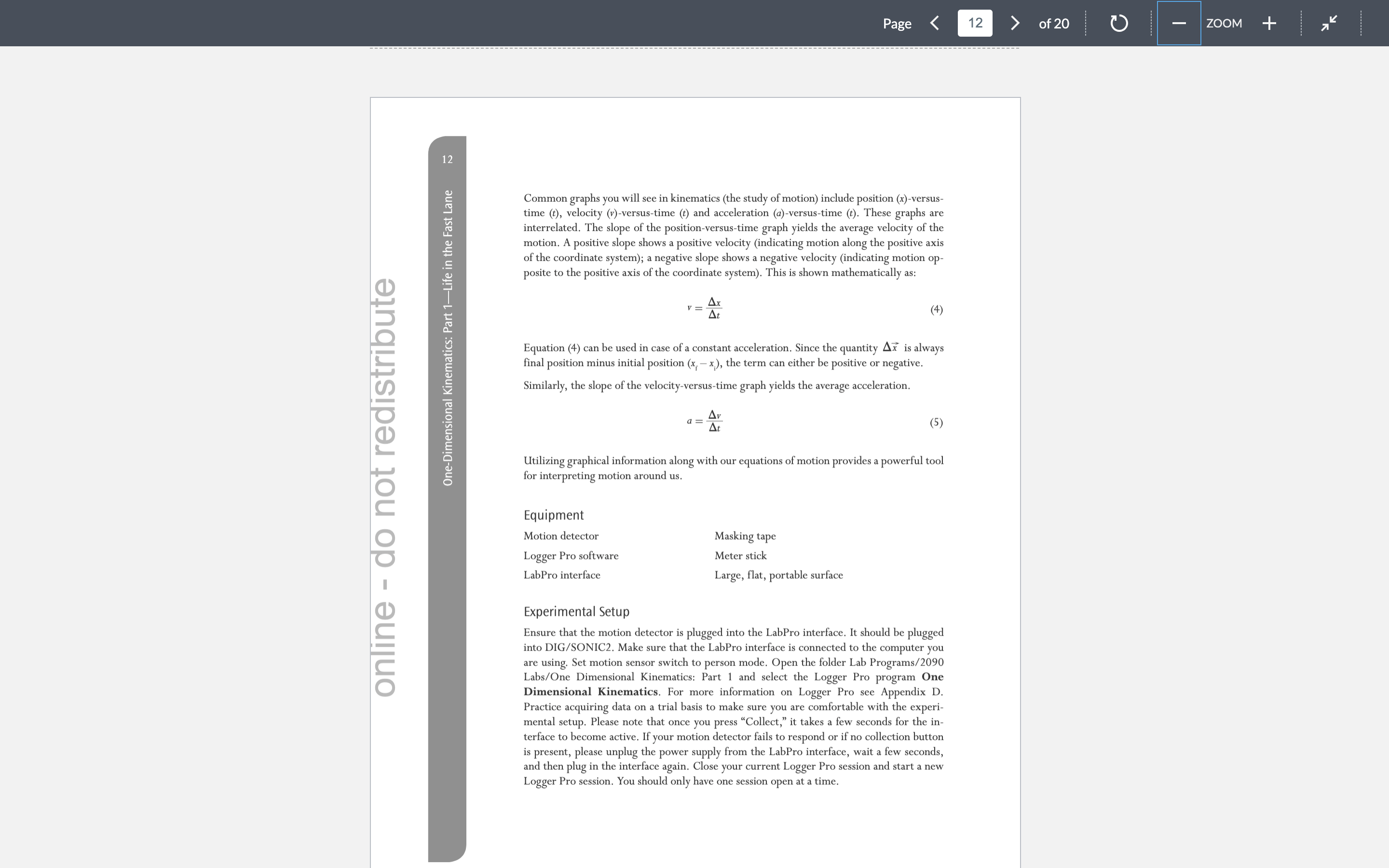 PART 1 LIFE IN THE FAST LANE Motion pervades every aspect of