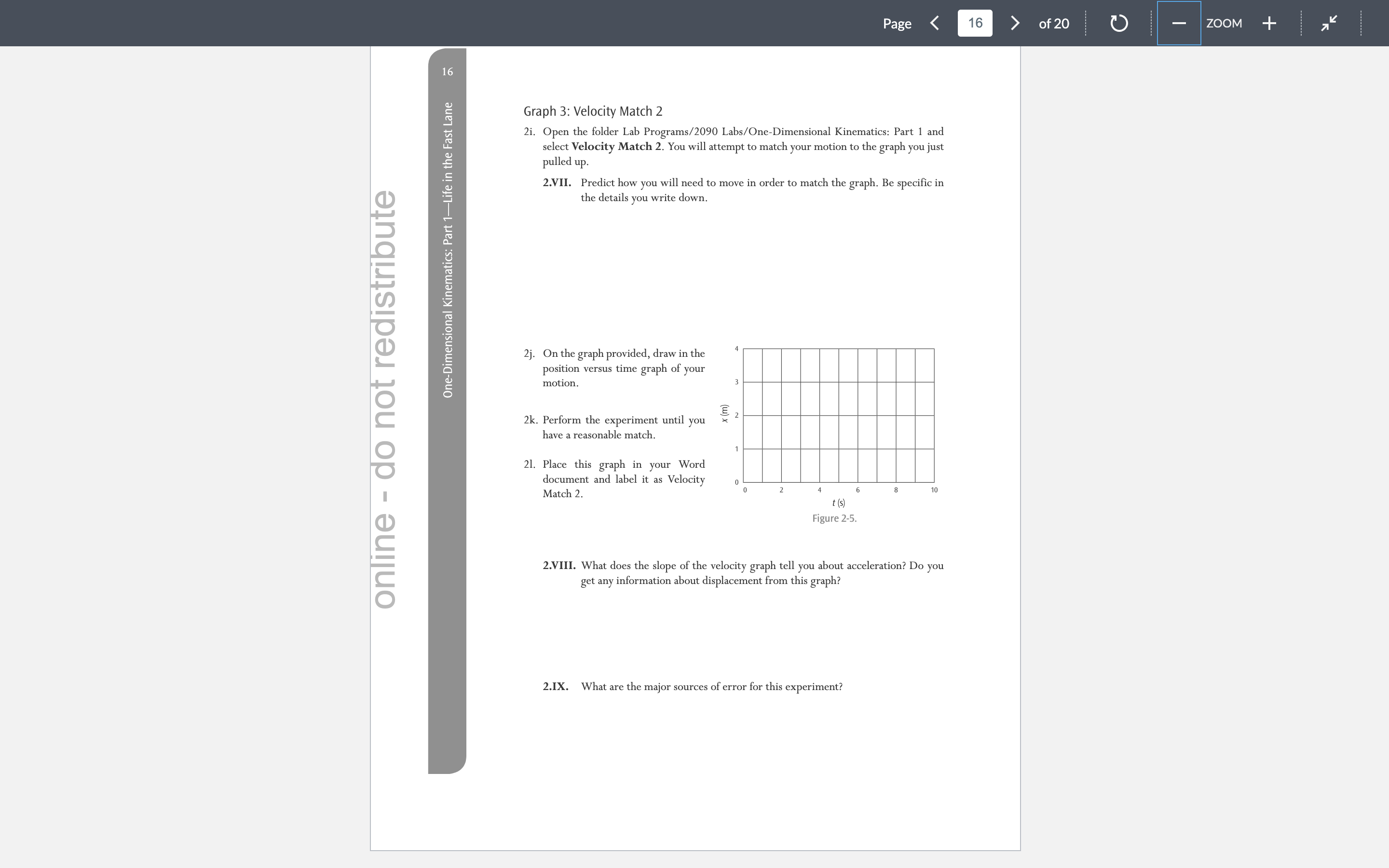 after some time t, from an original position x to a new