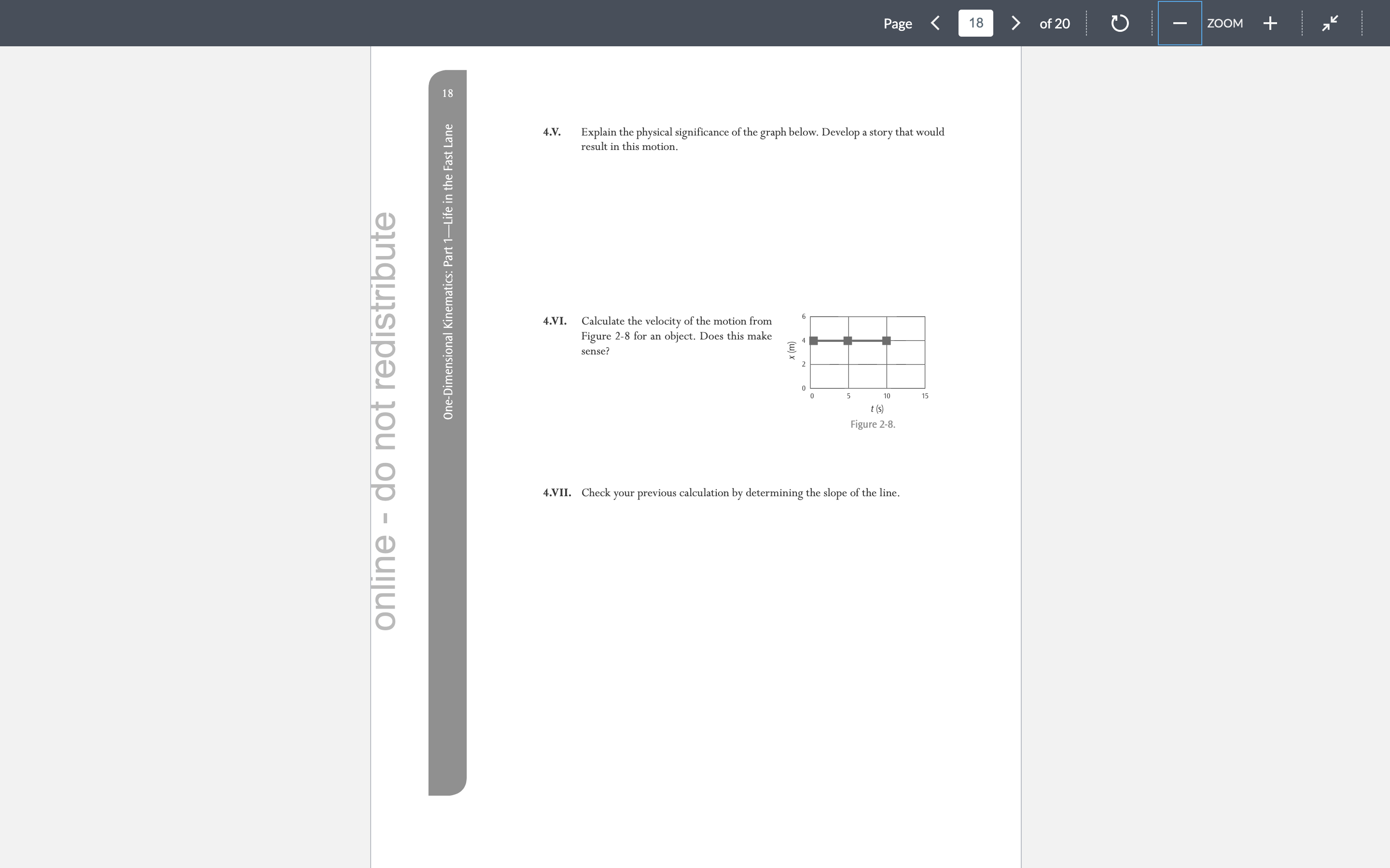 at some time with an original velocity v All objects we are