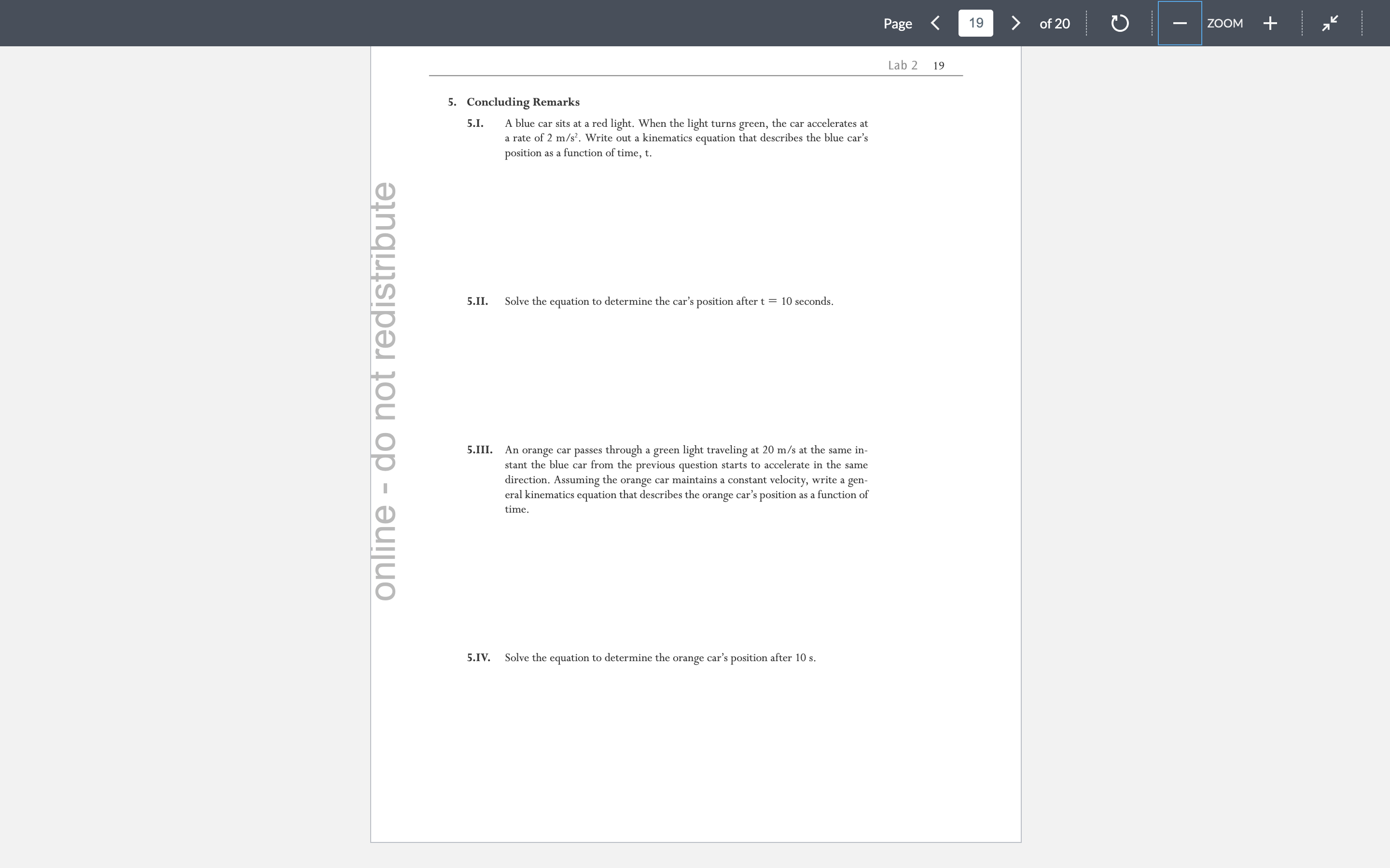 looking at have a constant acceleration, a . If there is a