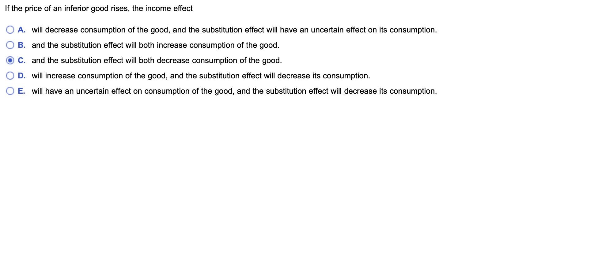 or fall in order to maximize utility. Assume that Claudia's consumption choices