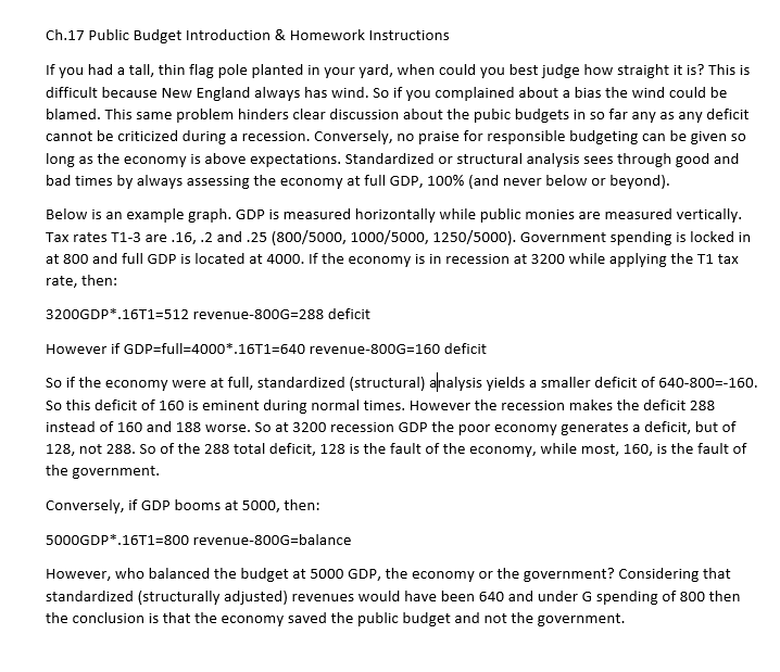 Name ____________________________ ch.17 3.3@Hint- standardized: at potential/full GDP1. The economy begins at