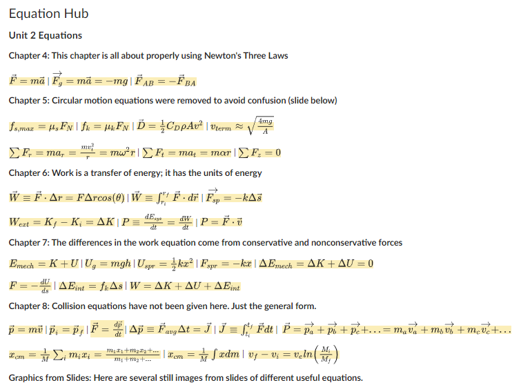 Formulas to use to solve the questions below. And use exactly the