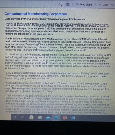 that is independent of the order quantity (1.e., no quantity discount). No