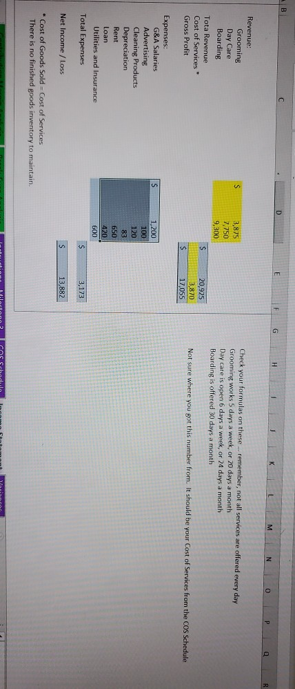 to analyze your company's performance. Post-opening Scenario: Your angel investors are silent