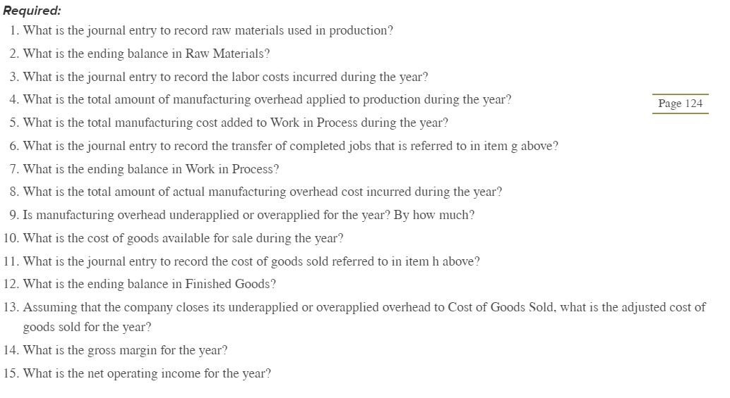 Required: 1. What is the journal entry to record raw materials