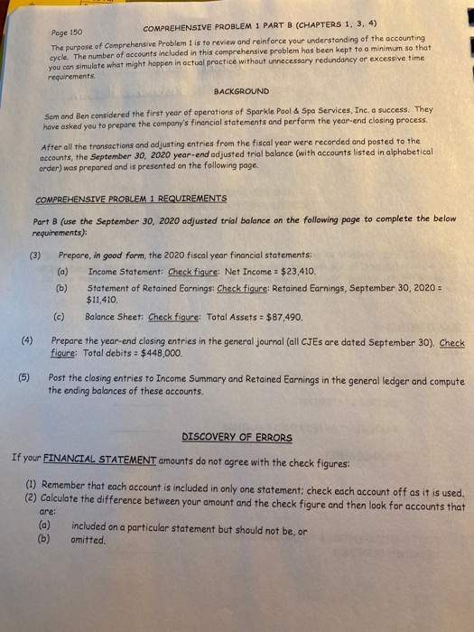 Comprehensive Problem 1 Part B Page 150 COMPREHENSIVE PROBLEM 1 PART B