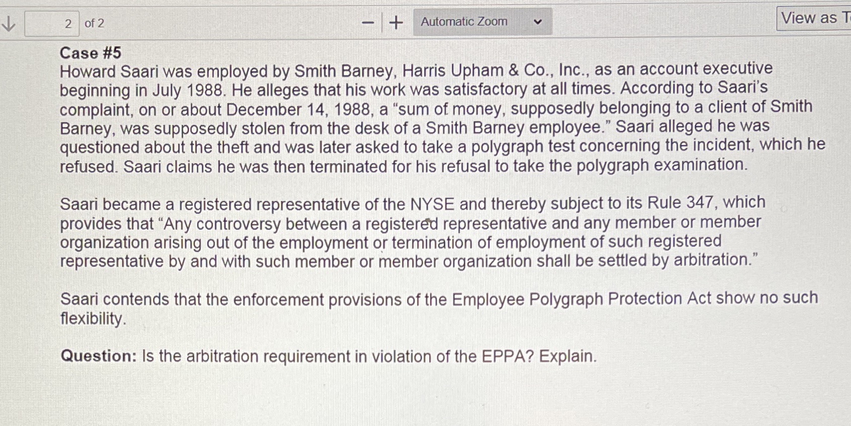 Using the I.R.A.C. method how can I analyze this case? 2 of