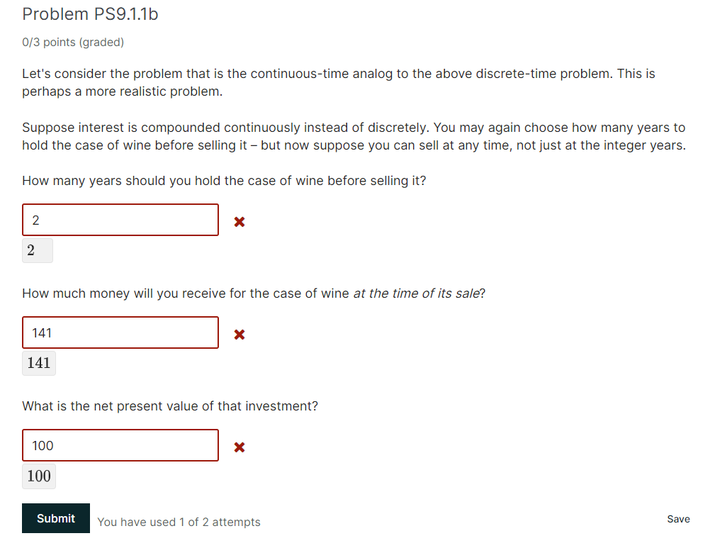 discrete compounding interest. Interest can also be compounded continuously. Here we explain