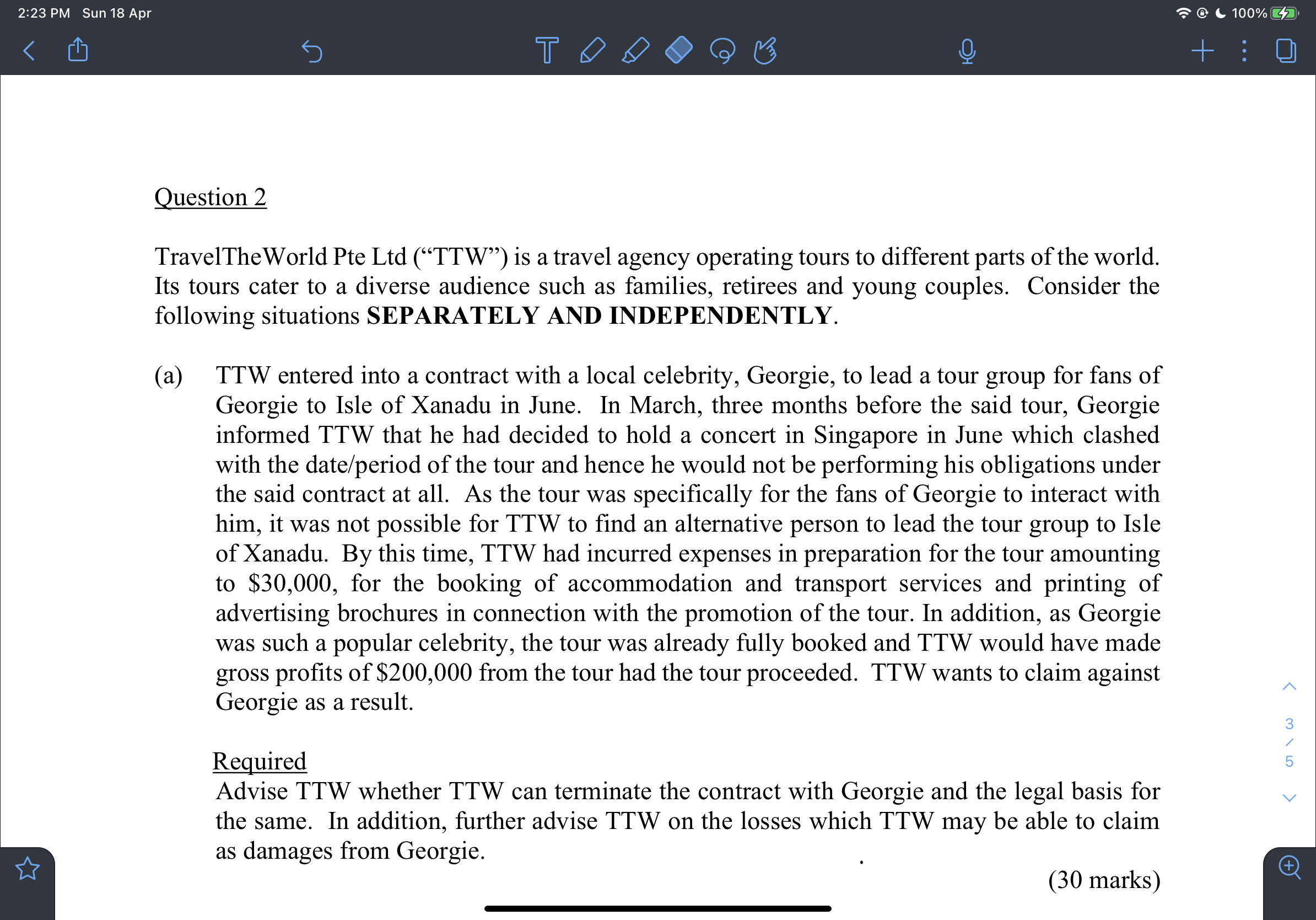 Q2a how should i answer this? 2223 PM Sun 18 Apr ?