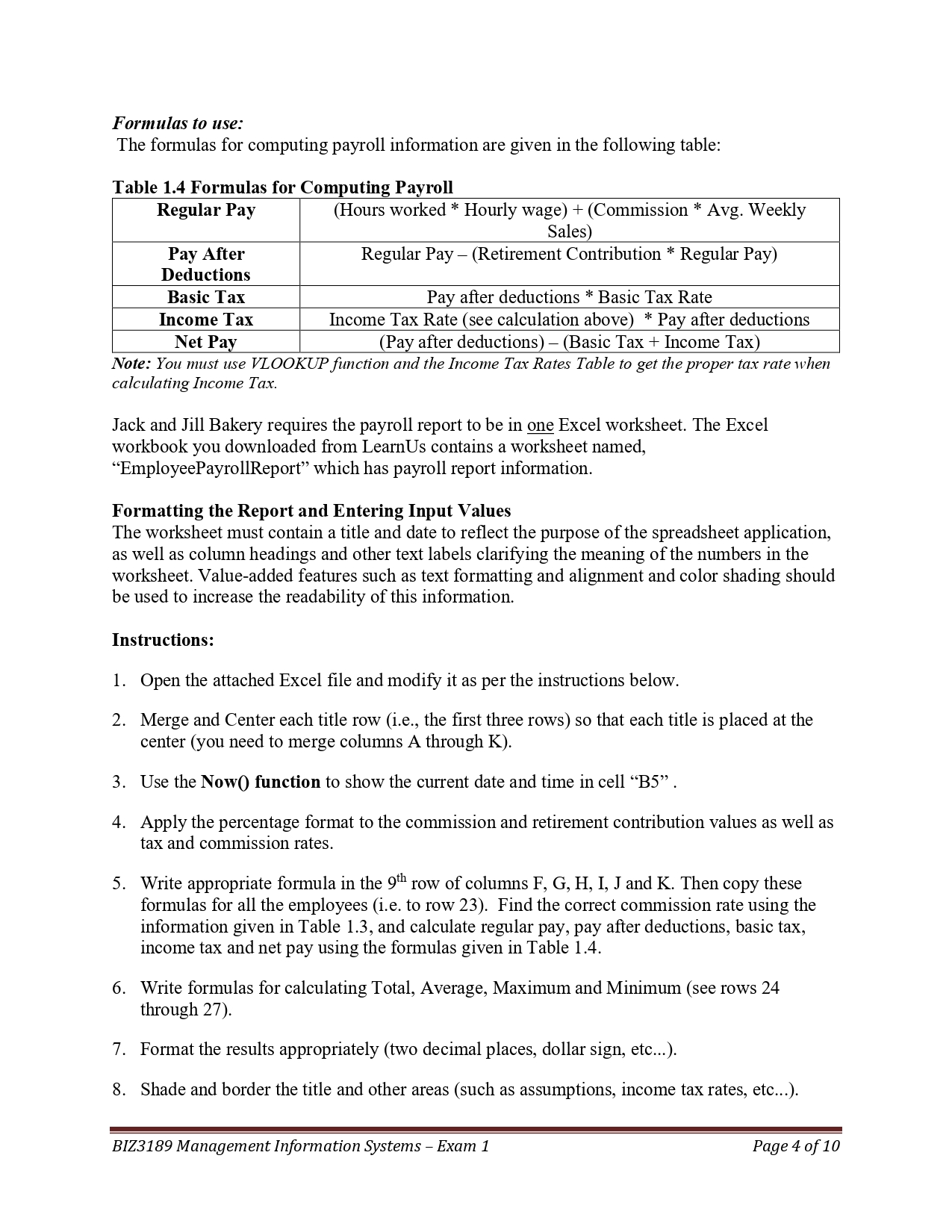 four major parts in this exam. Part L. Create a Weekly Sales