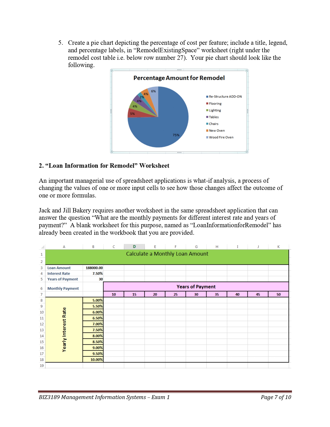 Instructions 1) Name a worksheet as \"Cumulative\" 2) Center the spreadsheet heading