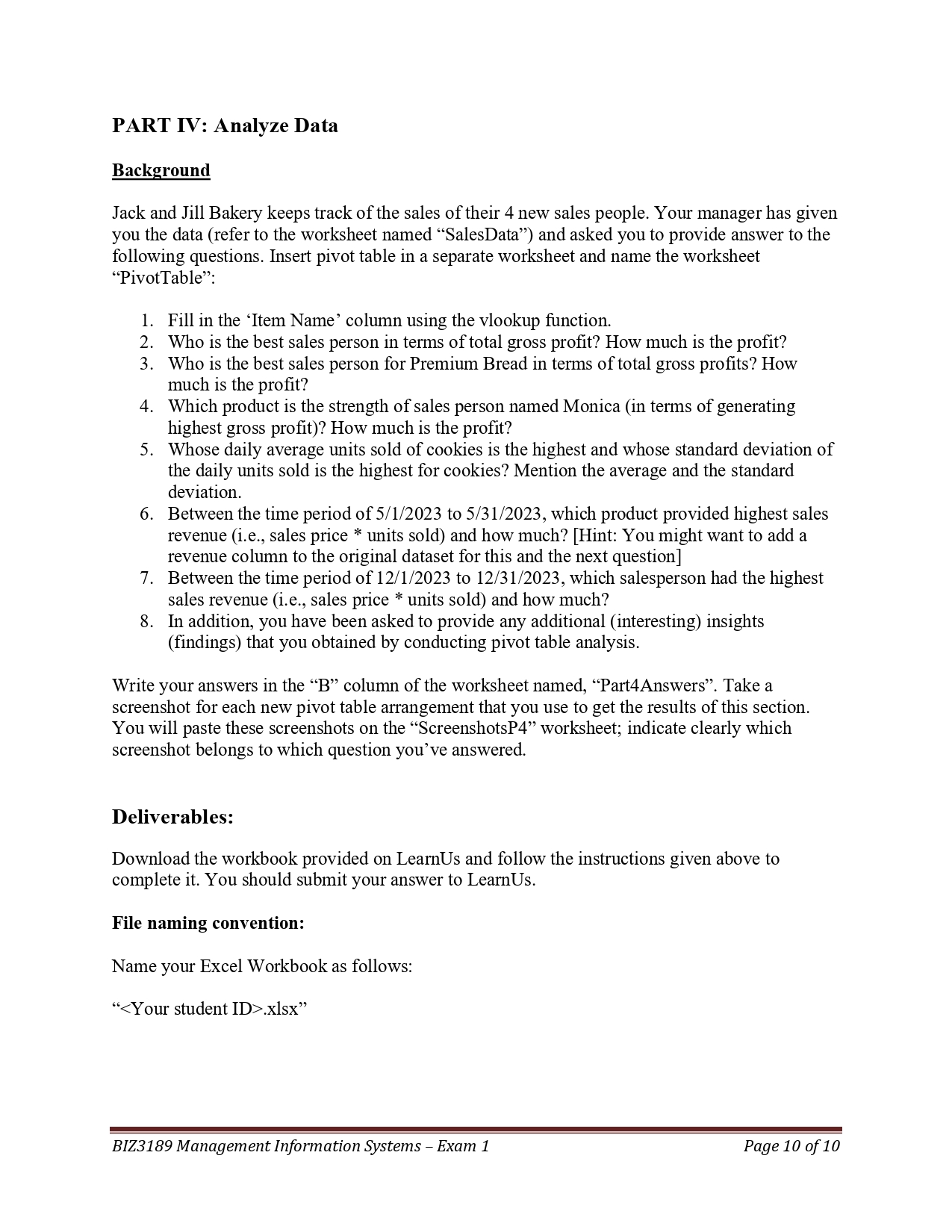 has the right data) A o C D E F Weekly Sales