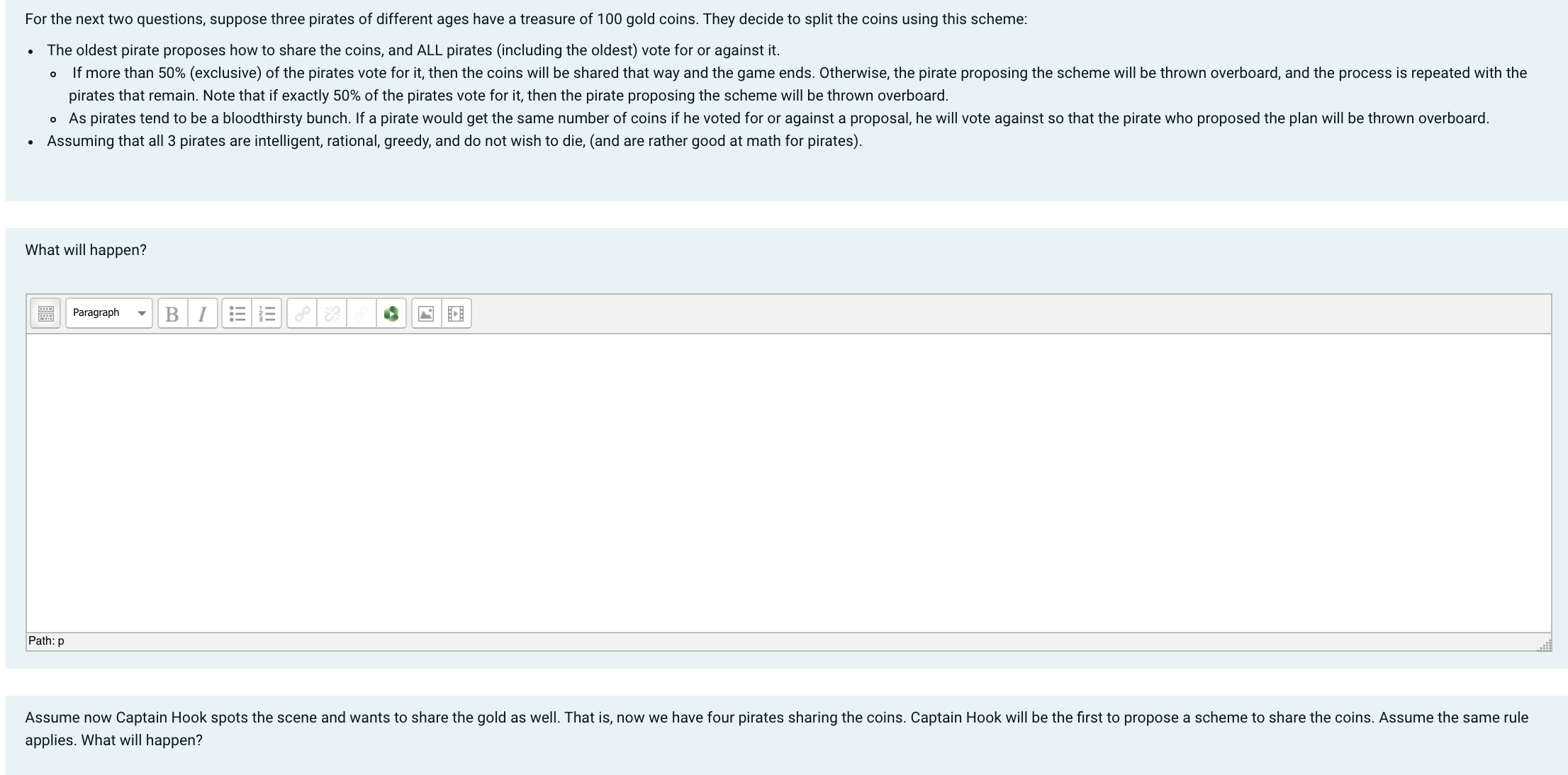 R T 30,30 50,35 B 40,60 20,20 What is/are the Nash Equilibrium/Equilibria