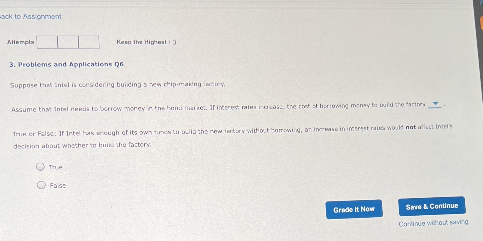 ack to Assignment Attempts Keep the Highest / 3 3. Problems